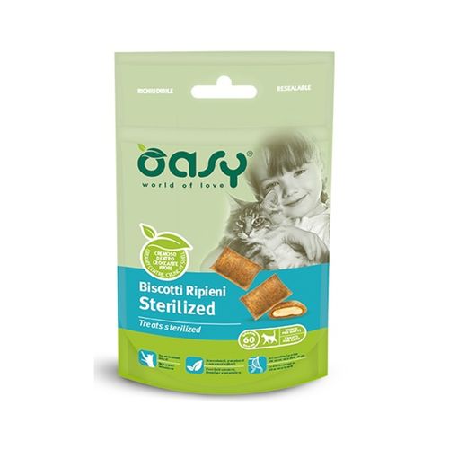 Oasy Sterilised Cat Snack Biscotti Ripieni 60G