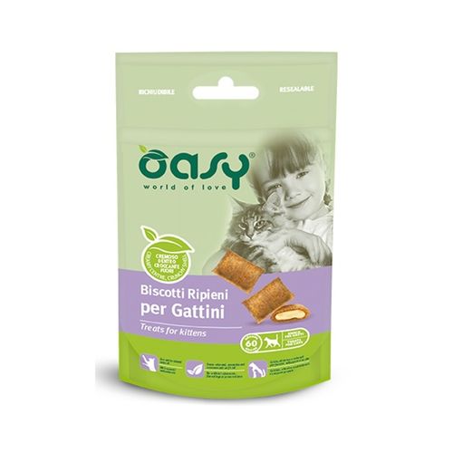 Oasy Kitten Snack Biscotti Ripieni 60G