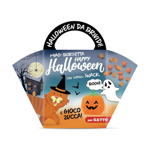Happy Halloween Borsetta Snack e Gioco per Gatti