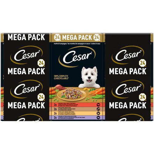 Cesar Dog Ricette di Campagna Vaschetta Multipack 24X150G