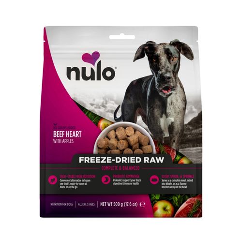 Nulo Dog Snack Freeze Dried Raw Cuore di Manzo con Mela