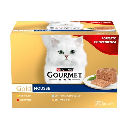 Gourmet Gold Mousse Cat Lattina Multipack 24x85G