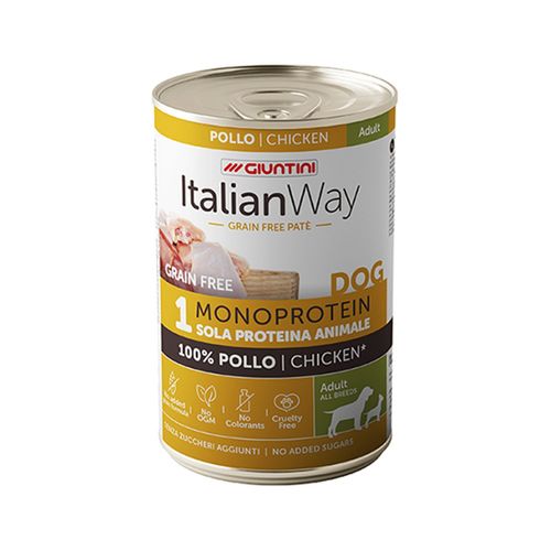 Italian Way Cane Grain Free Patè Lattina 400G