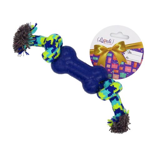Lovedì Gioco Cane Natale Corda con Osso