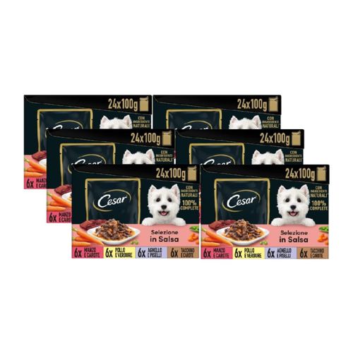 Cesar Dog Busta in Salsa Multipack Mix Carne e Verdura