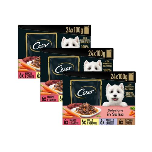 Cesar Dog Busta in Salsa Multipack Mix Carne e Verdura
