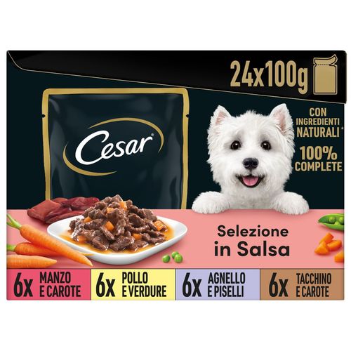 Cesar Dog Busta in Salsa Multipack Mix Carne e Verdura