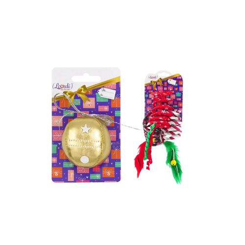 Kit Giochi Natalizi per Gatto Palla e Spirali Saltellanti