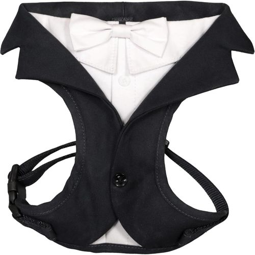 Croci Pettorina per Cane Ceremony Groom Nero