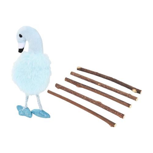 Kit Gioco Gatto Fenicottero Frusciante Blu e Matatabi Sticks