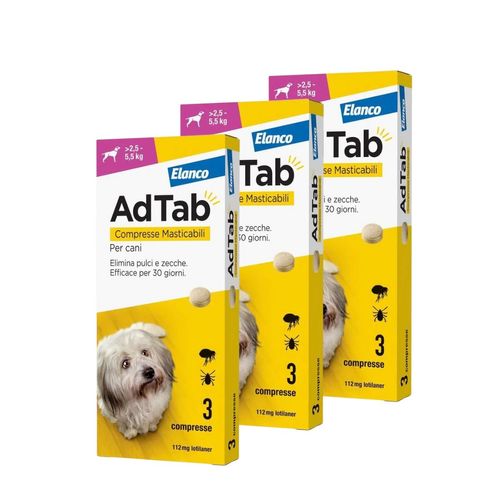 AdTab Compresse Masticabili Cane 2,5-5,5kg 112 MG