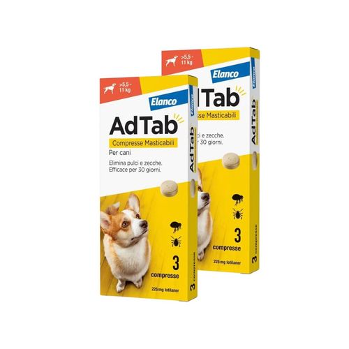 AdTab Compresse Masticabili Cane 5,5-11kg 225 MG