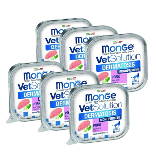 Monge Vet Solution Gatto Dermatosis Vaschetta 100G