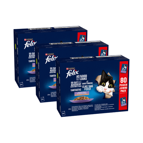 Kit Risparmio 240x85G Felix Cat Le Ghiottonerie