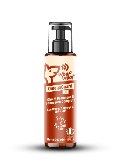 Woof Woof Olio di Pesce OmegaGuard Cane e Gatto