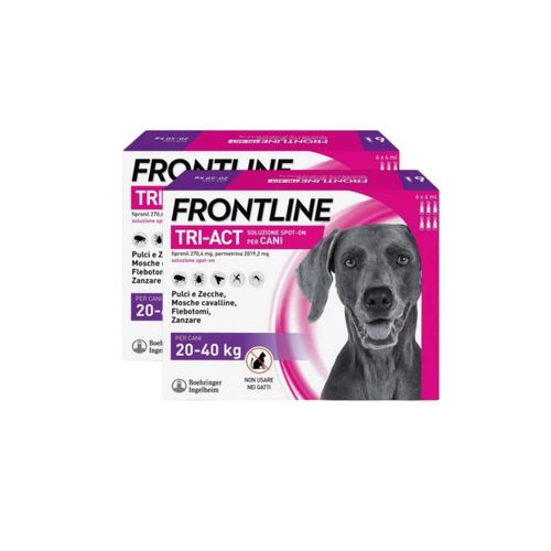 Frontline Tri-Act Antiparassitario Per Cani Contro Parassiti E Insetti Volanti 20-40Kg