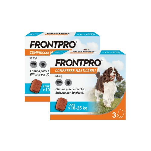 FRONTPRO Compresse Masticabili Per Cani Contro Pulci E Zecche 10-25Kg