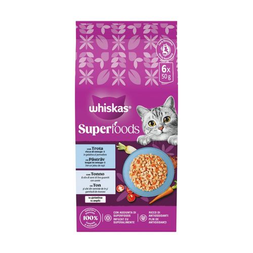Whiskas Superfood Busta Multipack 6x50G