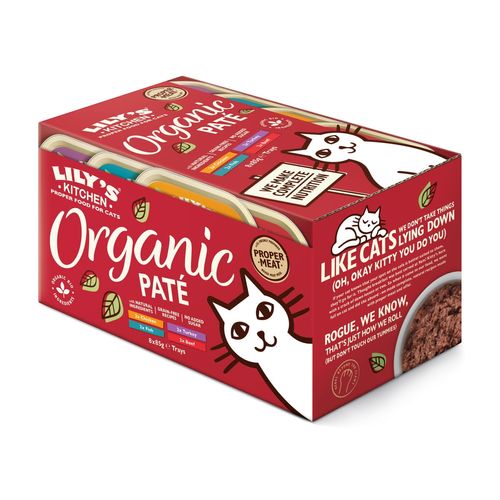 Lily's Kitchen Cat Organic Paté Vaschetta Multipack 8x85G