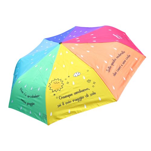 Luna&Teo Home Ombrello Pieghevole Arcobaleno