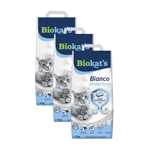 Biokats Lettiera Agglomerante Bianco Attracting