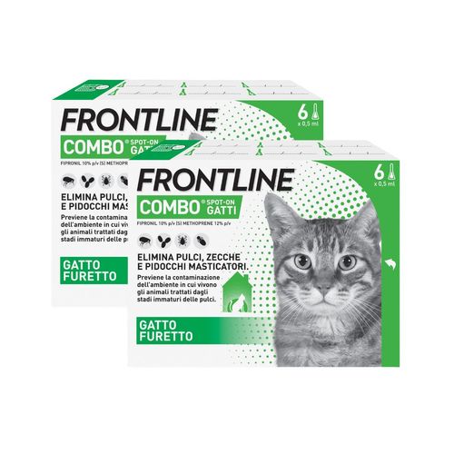 Frontline Combo Gatti x6 Antiparassitario Contro Pulci, Zecche E Pidocchi