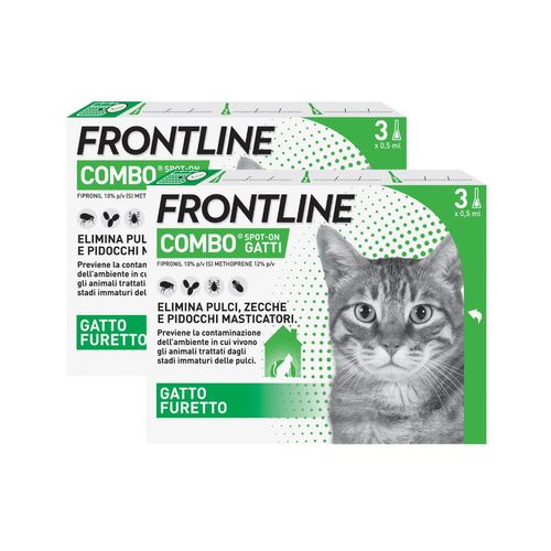 Frontline Combo Gatti x3 Antiparassitario Contro Pulci, Zecche E Pidocchi