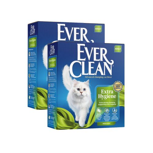 Kit Risparmio 2x10L Ever Clean Lettiera Gatto Extra Strong Scented