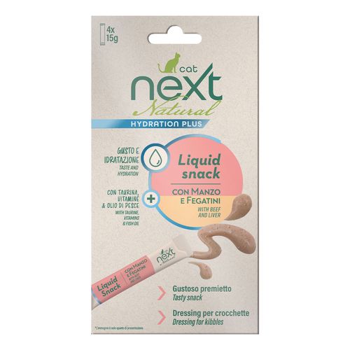 Next Cat Natural Snack Liquido per Gatto Manzo Fegato