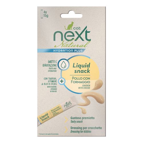 Next Cat Natural Snack Liquido per Gatto Pollo e Formaggio