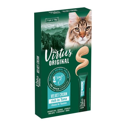 Virtus Snack Cat Liquid Velvet Cream Tonno 5x15G