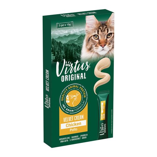 Virtus Snack Cat Liquid Velvet Cream Pollo 5x15G