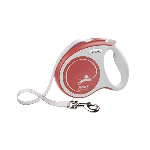 Flexi Guinzaglio Automatico per Cani Comfort Plus Rosso Chiaro