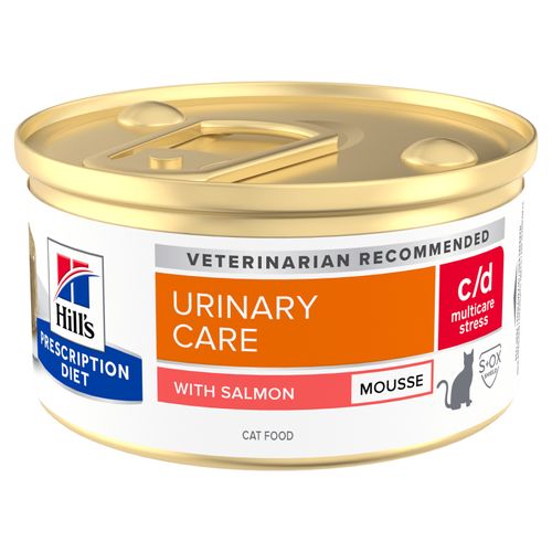 Hill's Prescription Diet c/d Stress Mousse Gatti Salmone Lattina 85g