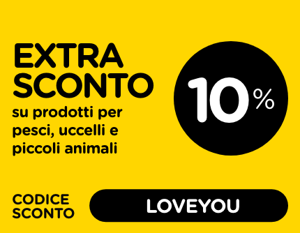 LOVEYOU - 10% extra sconto per Uccelli e Piccoli Animali ad esclusione dei prodotti della categoria "imperdibili"