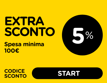 START - 5% extra sconto spesa minima 100€ ad esclusione dei prodotti della categoria "imperdibili"